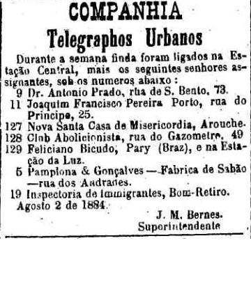 telegrafo 1884